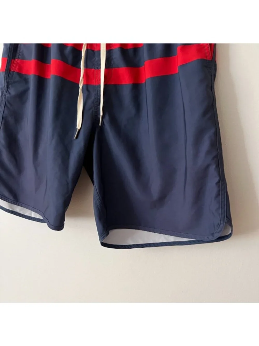 Fair Harbor Anchor Swim Trunk Blue Red Stripe Men's Size XXL